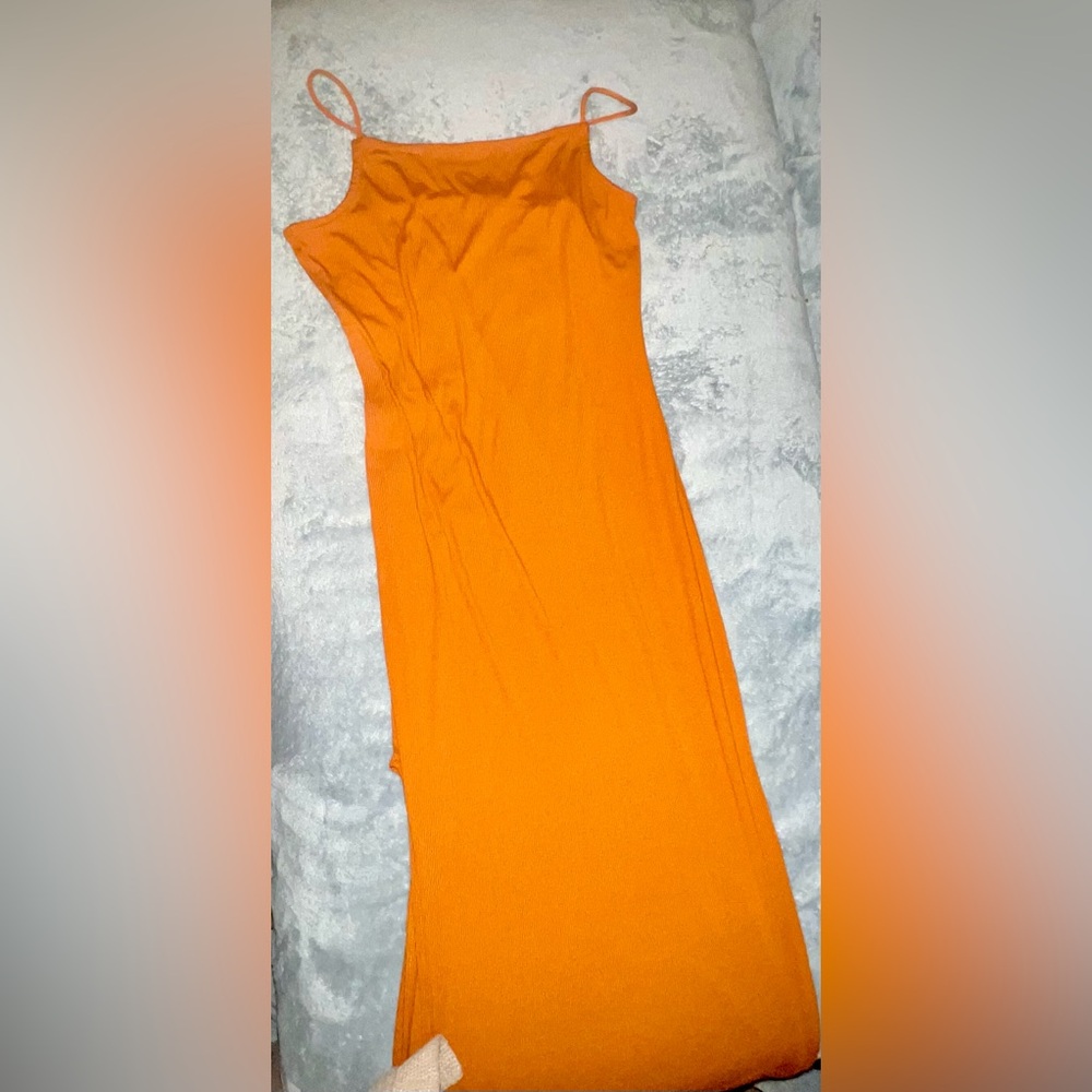 Deep Orange Bodycon Dress